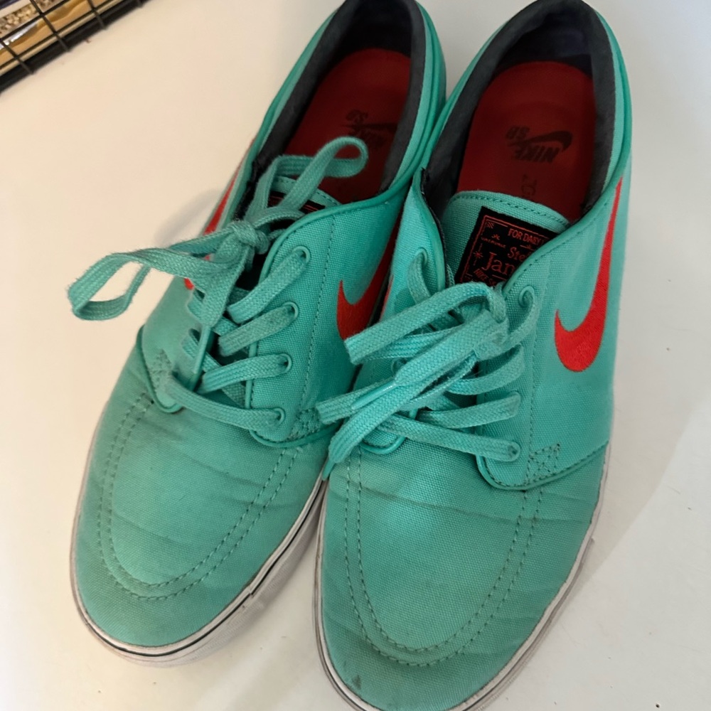 Nike Teal and Red Sneakers Janoski